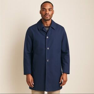 London Fog Vintage Navy Coat 42 Short | Classiccore Retro Minimalist Style